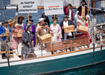 Executives Re-Enact Boston Tea Party To Protest Cannabis Tax Rule